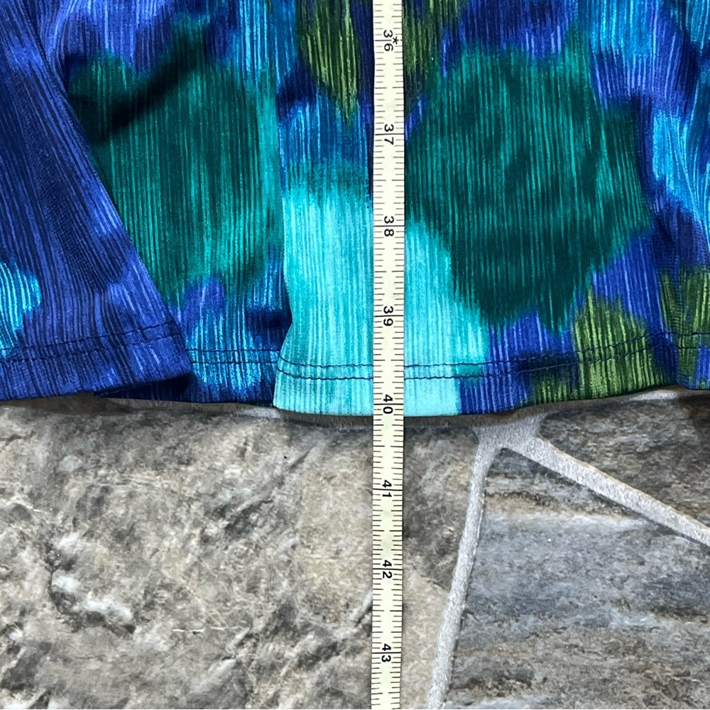 Connected Apparel Abstract Floral Print Twist Front Dress - Picture 11 of 11